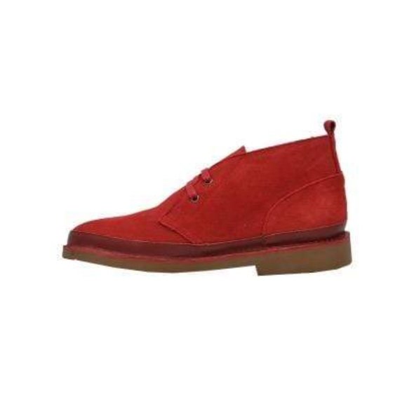 British Walkers Cambridge Men's Red Suede Desert Boots - Picture 4 of 6